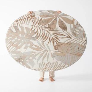 圆形转椅地垫书房客厅卧室电脑椅子脚垫儿童房阅读区防滑美式地毯