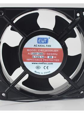 原装EWT风机 12038 12CM EW12038A2BH AC220V 20W 机柜 交流风扇