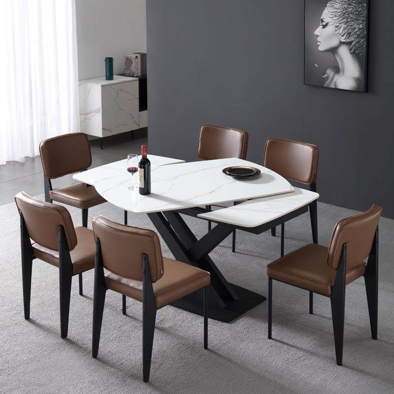 极简家用多功能岩板餐桌可拉伸小户型餐台现代简约碳素钢吃饭桌,鲜花速递/花卉仿真/绿植园艺,割草机/草坪机,淘宝优惠券,粉丝福利购,淘宝优惠卷