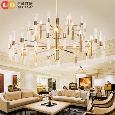 后现代铁艺吊灯卧室客厅水晶灯餐厅灯具北欧简约大气chandelier