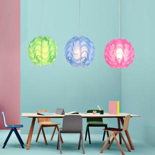 北欧吊灯创意个性 彩色餐厅吧台灯具波浪球简约现代客厅卧室床头灯