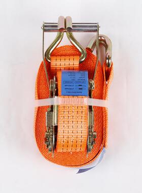 橙色汽车紧绳器集装箱加厚拉紧器货物捆绑带涤纶棘轮收紧器