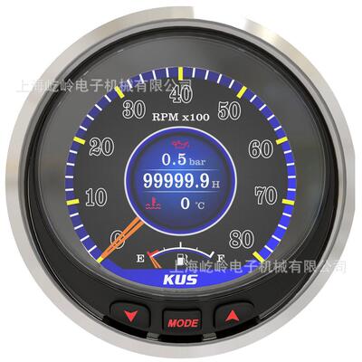 KUS通用100mm多功能船用仪表 兼容J1939/NEMA2000/模拟信号