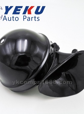 12V 单音黑色大蜗牛喇叭 120db跨境爆款喇叭 高音电喇叭