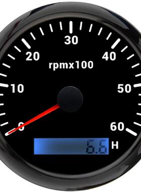 85mm 改装汽车 发动机转速表 3k~8kRPM 带小时计功能 7色背光任调