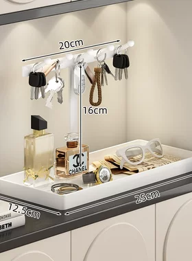 入户门口玄关放钥匙收纳置物架鞋柜上创意装饰摆件桌面饰品置物架