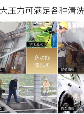 博大高压清洗机220v家用自吸式刷车泵全自动便携式洗车机