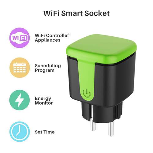 跨境新款涂鸦wifi智能插座户外IP44防水手机APP远程控制定时开关