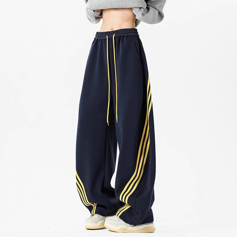 美式宽松跳舞裤子男春秋潮流休闲运动阔腿裤痞帅重磅hiphop街舞裤