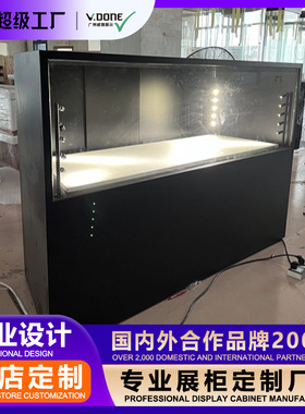 威墩定制不锈钢博物馆玻璃陈列柜产品展台展柜led 灯展示台展示柜