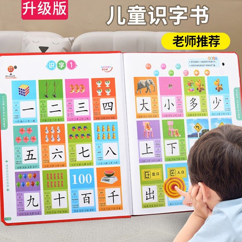 儿童识字大王3000字卡片点读机早教发声书幼儿园认字宝宝有声看图