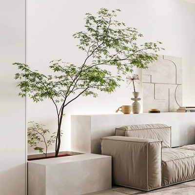 仿真绿植室内客厅大型仿生植物侘寂风鸡爪槭落地盆栽摆件盆景装饰