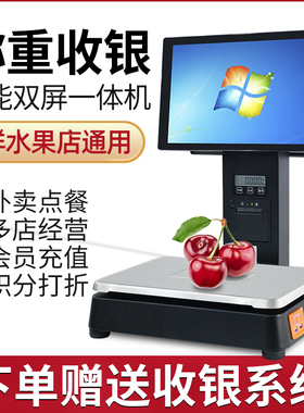 称重收银一体机触摸屏收银称生鲜超市麻辣烫冒果菜香锅PC电子秤