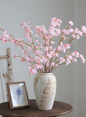 高品质仿真柳菊花装饰摆件客厅高档假花绿植餐桌花电视柜摆设花艺