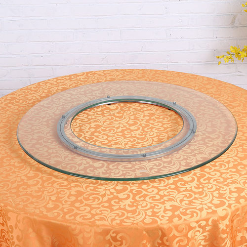 火锅转盘 钢化玻璃圆桌 餐桌空心转盘 中开洞转盘圆桌面带孔