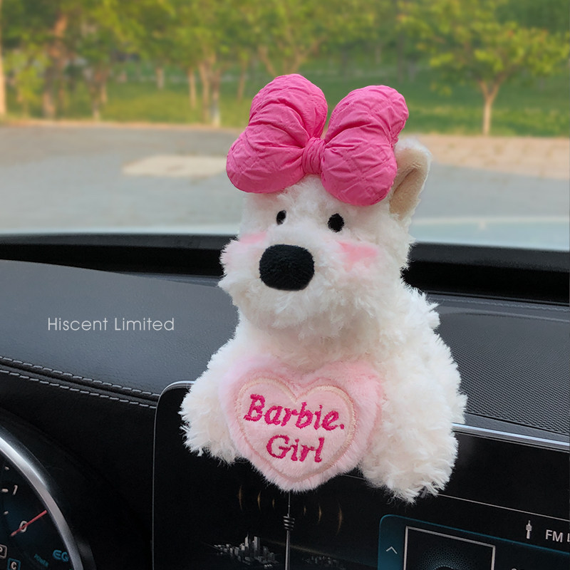2024汽车屏幕摆件车内饰品卡通西高地怀挡装饰公仔转向灯雨刮器女