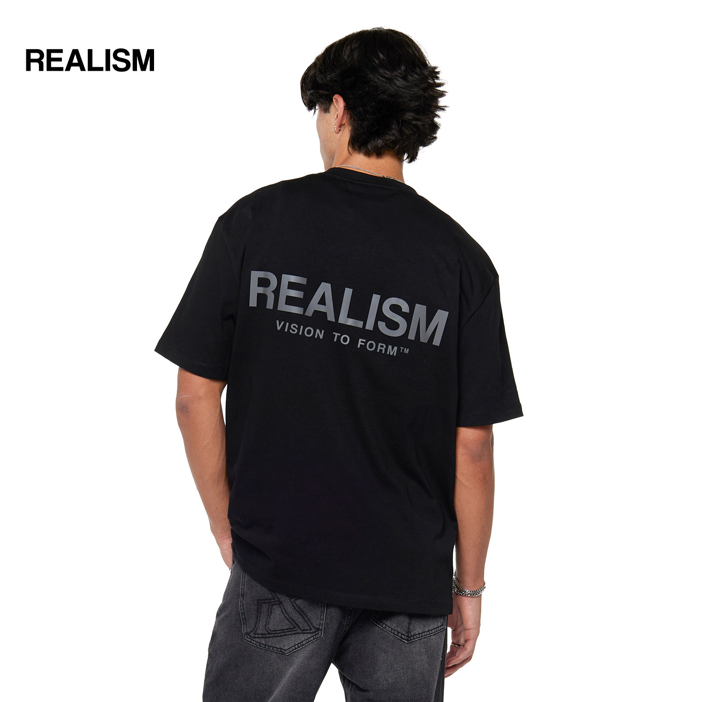Realism重磅纯棉logo印花T恤男女