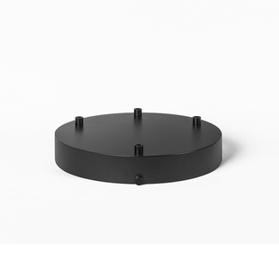 本土创造底盘黑色长条灯座圆盘三头多头灯具配件底座吊灯吸顶盘