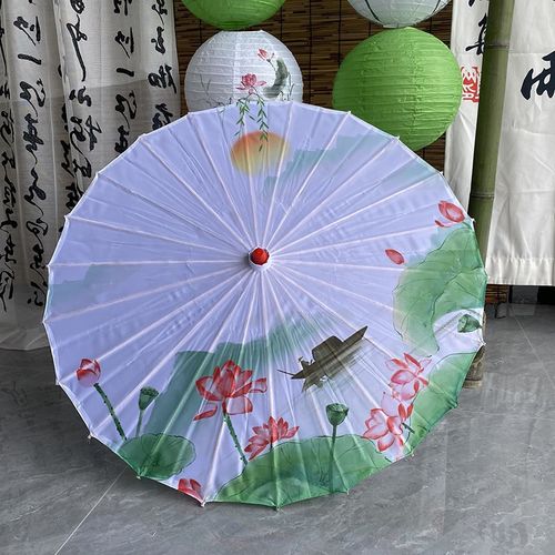 中式风环创布置油纸伞古风汉服拍照道具伞绸布古典风古装伞