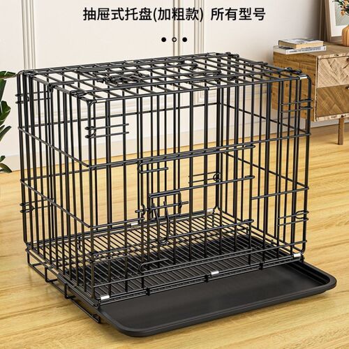 狗笼子中小型犬加粗宠物笼子折叠加密猫笼带厕所天窗兔笼鸡笼