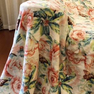 富安*毛毯法兰绒毯子保暖双人毛毯单人宿舍盖毯午休毯垫