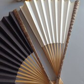 精品文玩折扇9.5寸18方棕竹玉竹芯扇子手工雕刻竹节苏工空白扇面