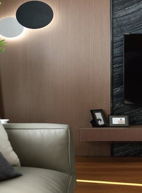 木饰面板电视背景墙免漆板实木贴面UV板科技kd板科定板木纹护墙板