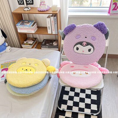 可爱卡通变身保暖坐垫宿舍办公记忆棉座椅垫圆形久坐屁股垫椅垫