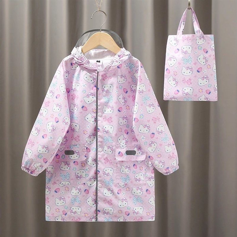 2025可爱卡通宝宝雨衣男女童防水雨衣学生上学幼儿园轻便速干雨披