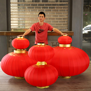 路灯杆灯笼吊灯牛年春节别墅大门口公司室外大红灯龙大门大号挂饰