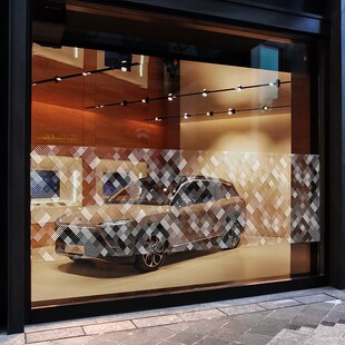 创意波点马赛克玻璃门贴纸办公室商场大门防撞腰线隔断装饰底纹贴