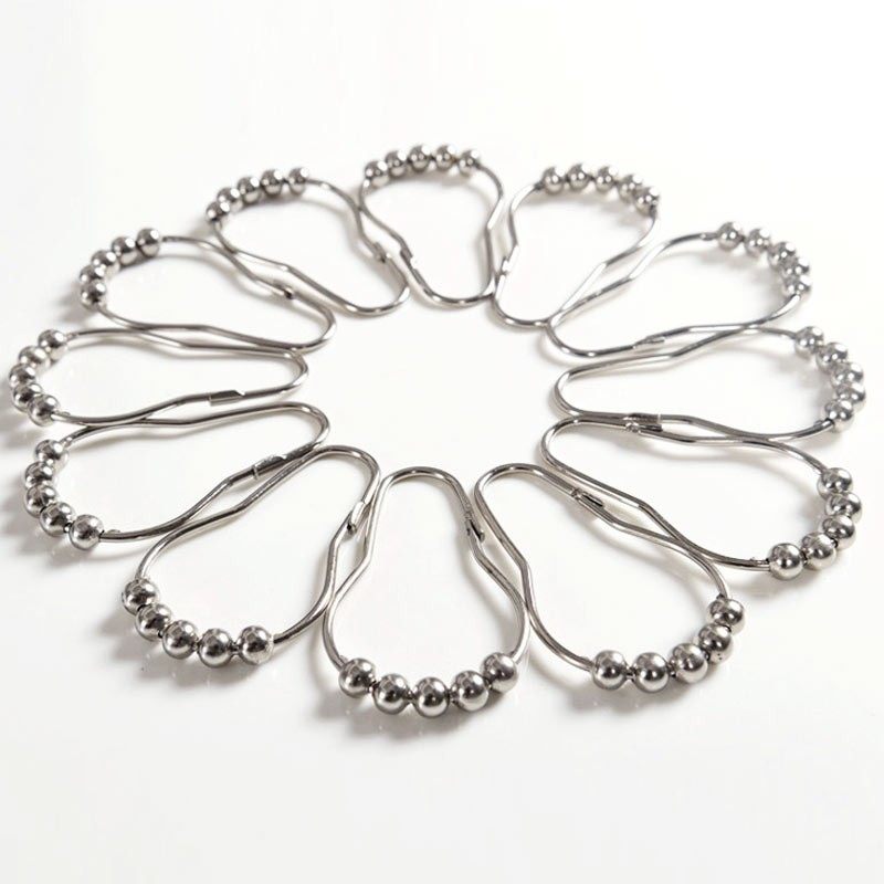 卫生间浴帘挂钩五株葫芦型活扣吊环金属滚珠浴帘隔断帘洗车帘配件,家庭/个人清洁工具,浴帘配件,淘宝优惠券,粉丝福利购,淘宝优惠卷