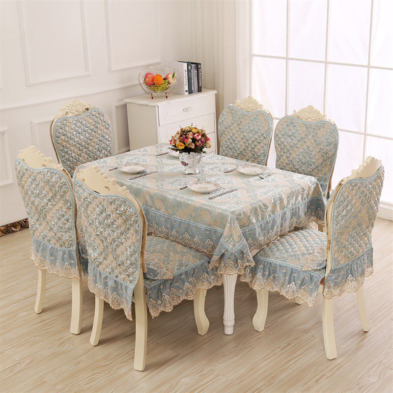 欧式椅子套罩家用餐桌布新款简约现代高档木凳子坐垫加厚防尘桌布