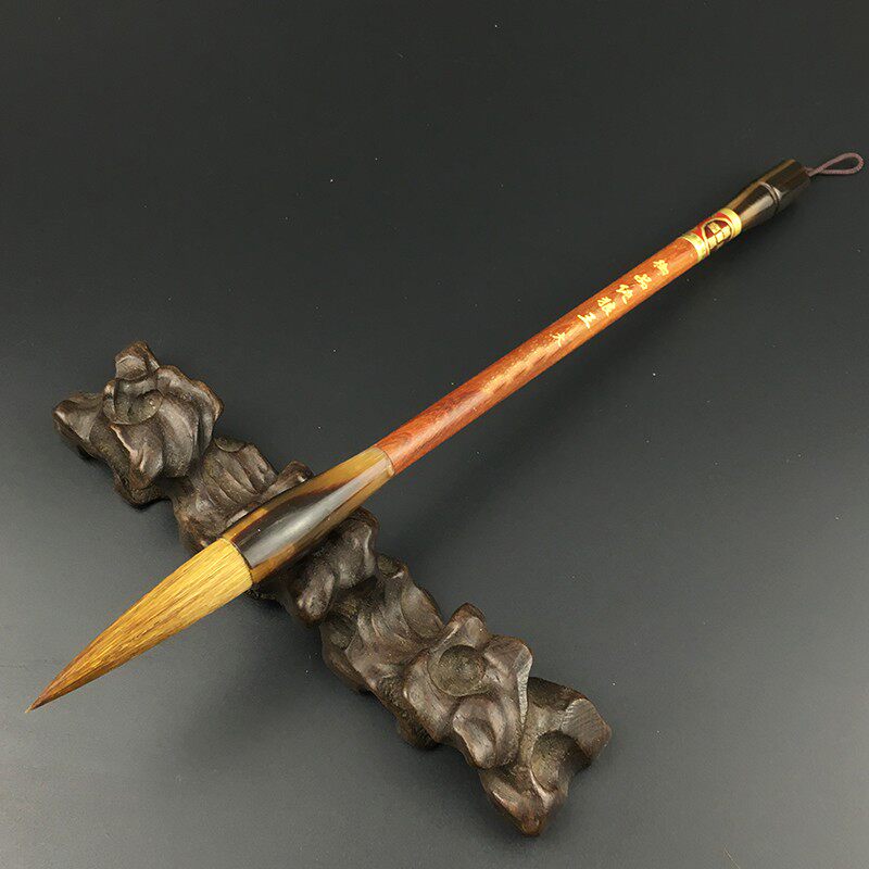 轩义堂大中小号毛笔狼毫专业级国画书法专用套装楷书中楷大兰竹湖