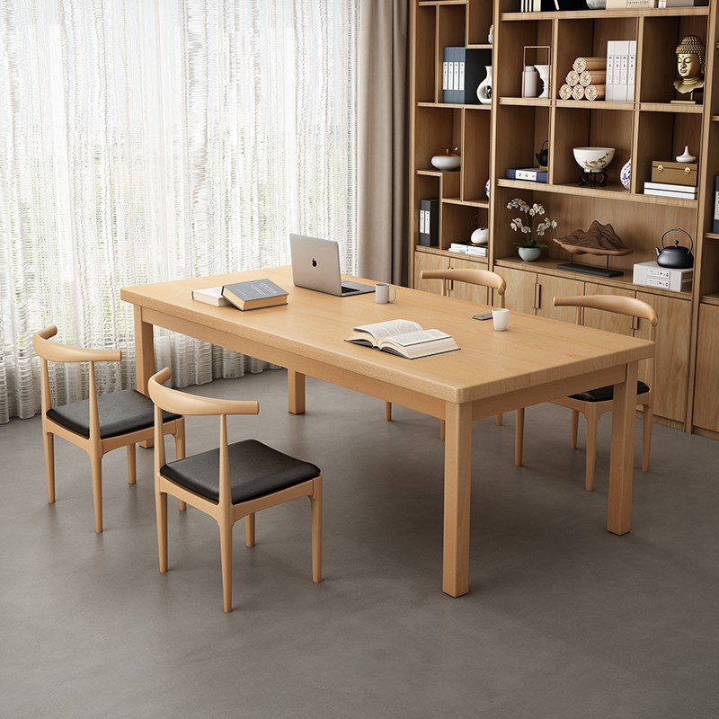 实木大书桌家用客厅1米8长条靠墙简约电脑学习写字长桌2米工作台