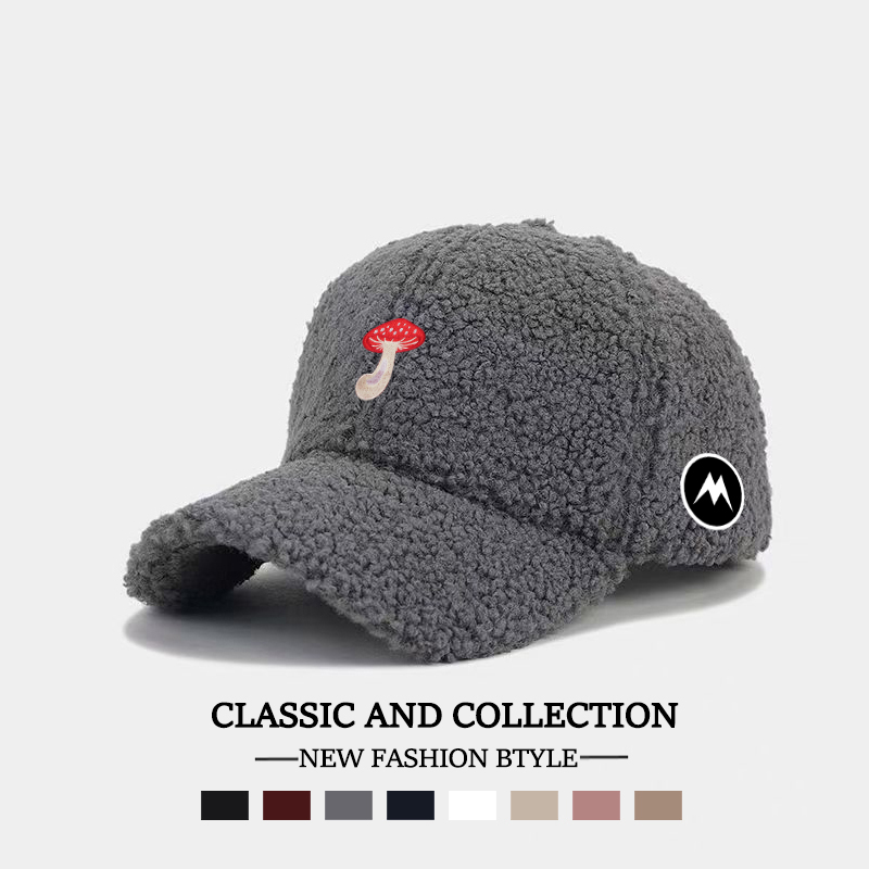 【全球轻奢】Mrakeai Kyyds MK羊羔绒棒球帽鸭舌帽男女简约百搭韩