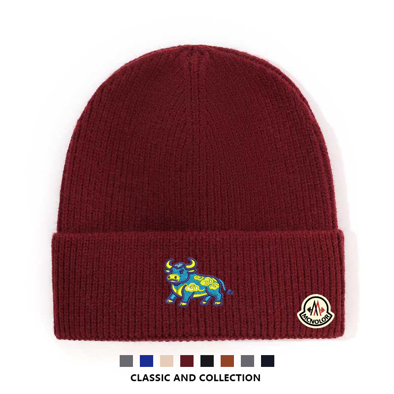【全球轻奢】蒙口钢琴休闲时尚秋冬针织帽男女牛年限定保暖套头帽