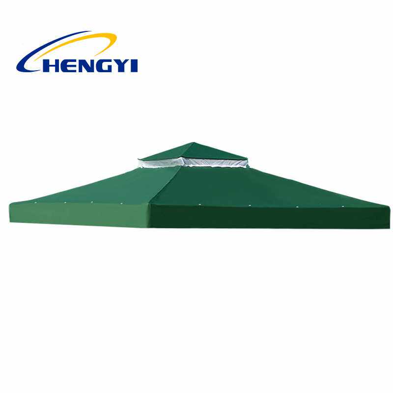 户外遮阳篷 带纱网双顶铁艺帐篷 300D加厚防水遮阳庭院铁艺篷篷布