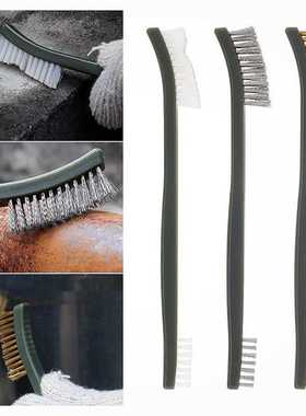 爆款3件套双头刷 尼龙管刷组套枪刷 除锈钢丝刷抛光刷工具刷