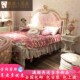 欧式 雕花彩绘公主床别墅奢华宫廷衣柜妆台 实木粉色布艺儿童床法式