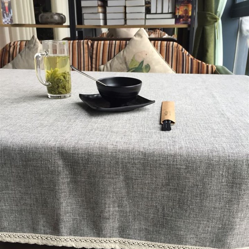 高档加厚棉麻酒店桌布欧式纯色台布 高档咖啡厅西餐厅桌布