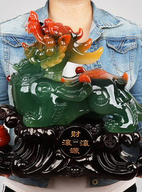 招财貔貅摆件聚宝盆元宝聚财皮丘办公室开张店铺开业工艺礼品摆设