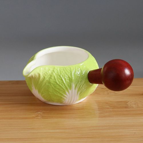 创意白菜公道杯创意百财公杯羊脂玉陶瓷分茶器中式家用茶具茶海