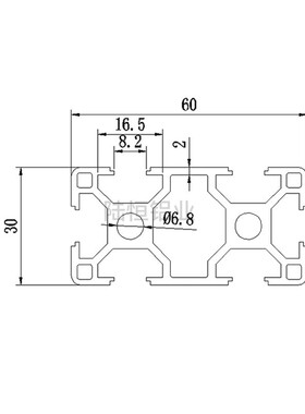 工业铝合金型材欧标3060L铝型材  60*30设备框架铝型材
