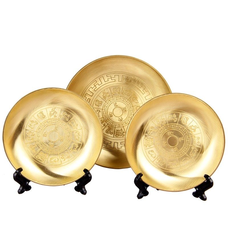 铜盘黄铜盘子铜十二生肖铜碟子供盘仿古大号水果盘茶盘,家居饰品,桌面摆件,淘宝优惠券,粉丝福利购,淘宝优惠卷