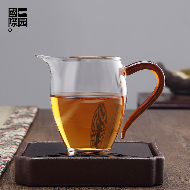 一园公道杯加厚玻璃耐热透明茶漏泡茶过滤功夫茶具配件茶海分离器