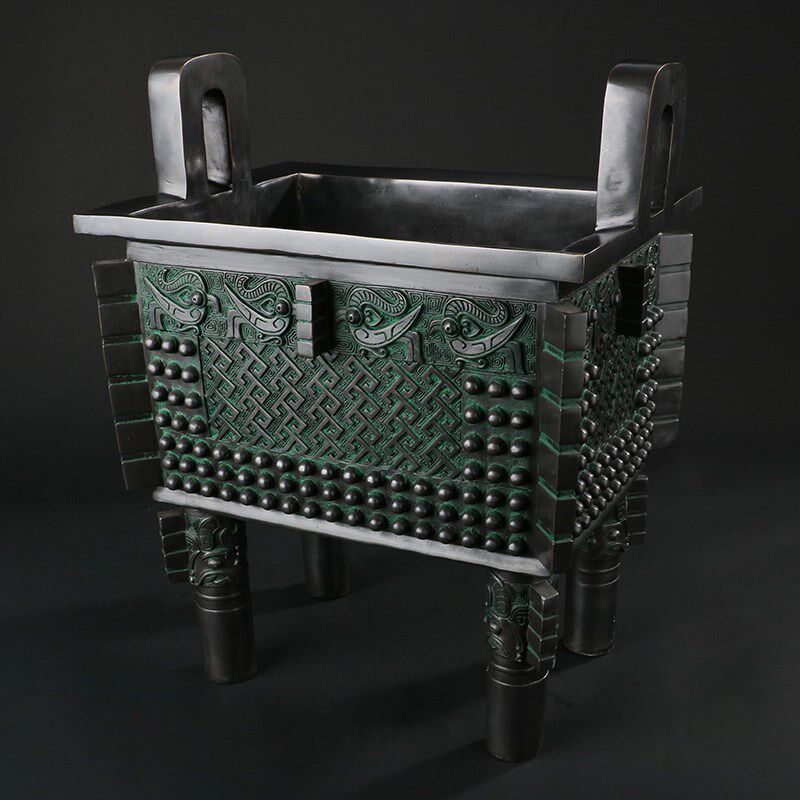 大仕缘 铜工艺品青铜鼎盛招财摆件仿古父戊方鼎开业乔迁礼品