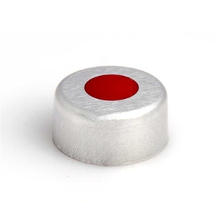 20mm带孔色谱瓶盖 色谱自动进样瓶盖垫 钳口铝盖 开孔PTFE硅胶