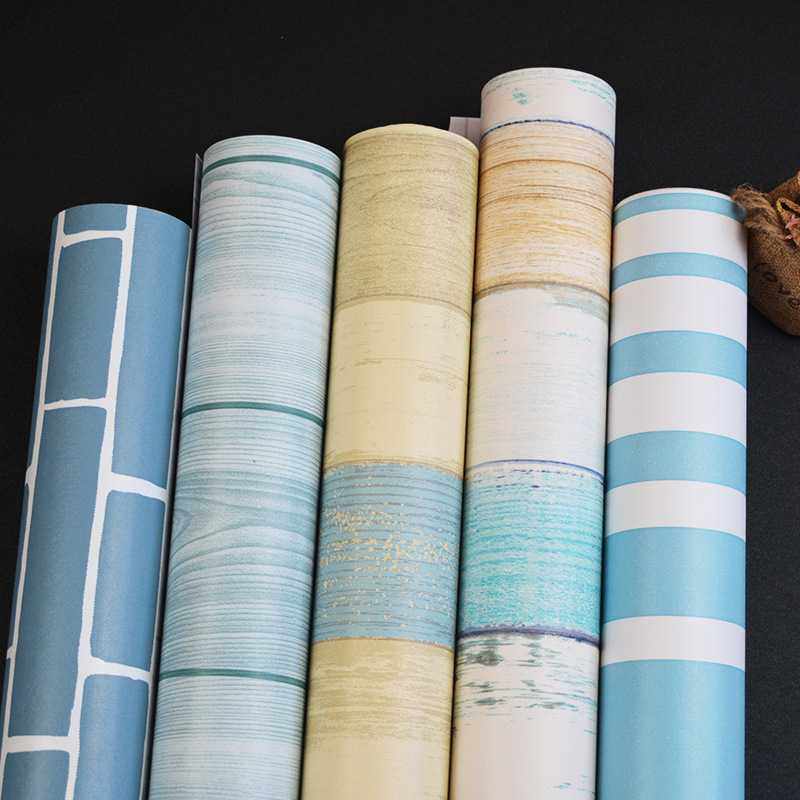 PVC条纹平面墙纸 PVC背胶竖条壁纸 家具自粘卧室客厅背景贴纸,家装主材,纯纸墙纸,淘宝优惠券,粉丝福利购,淘宝优惠卷