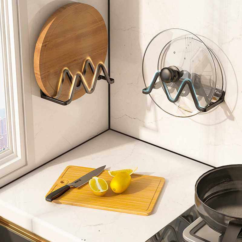 锅盖架壁挂式墙上免打孔神器砧板沥水架子案放菜板收纳厨房置物架,家庭/个人清洁工具,脸盆架,淘宝优惠券,粉丝福利购,淘宝优惠卷